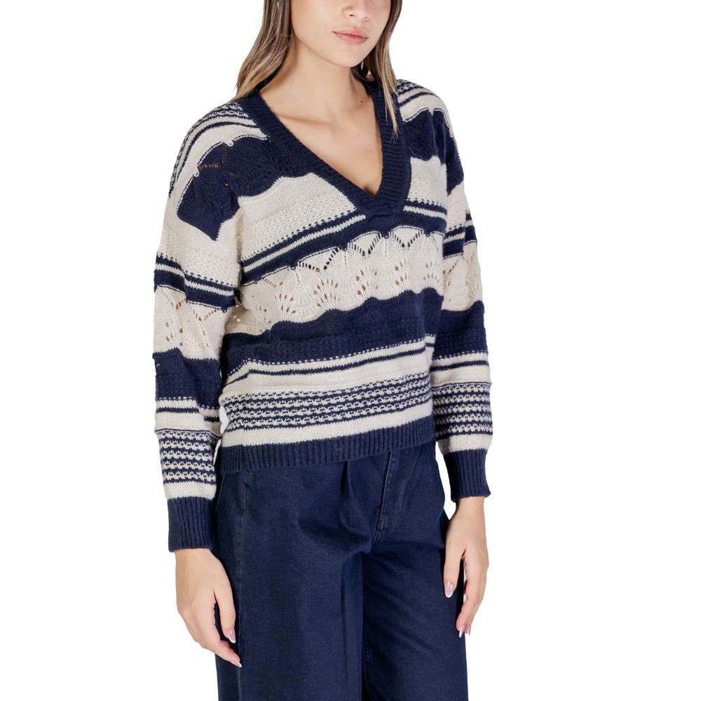 Blå tröja i återvunnen polyester