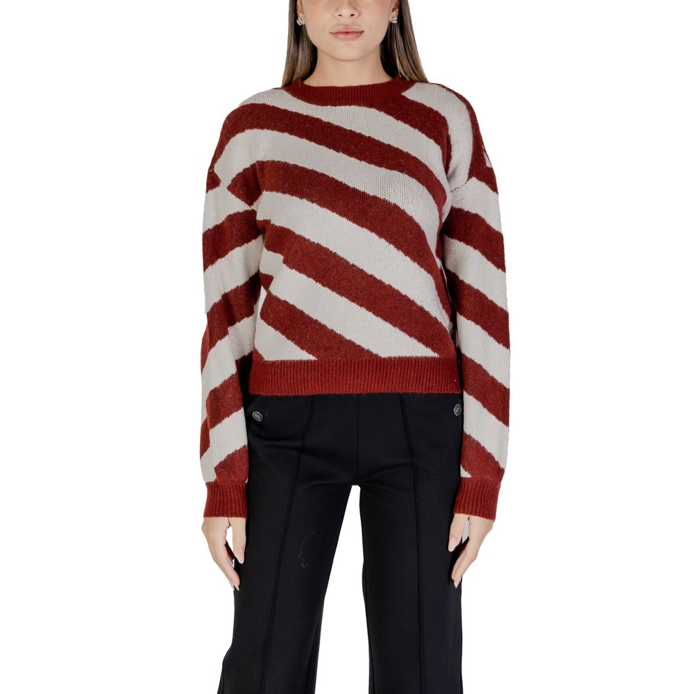 Bordeauxröd tröja i återvunnen polyester