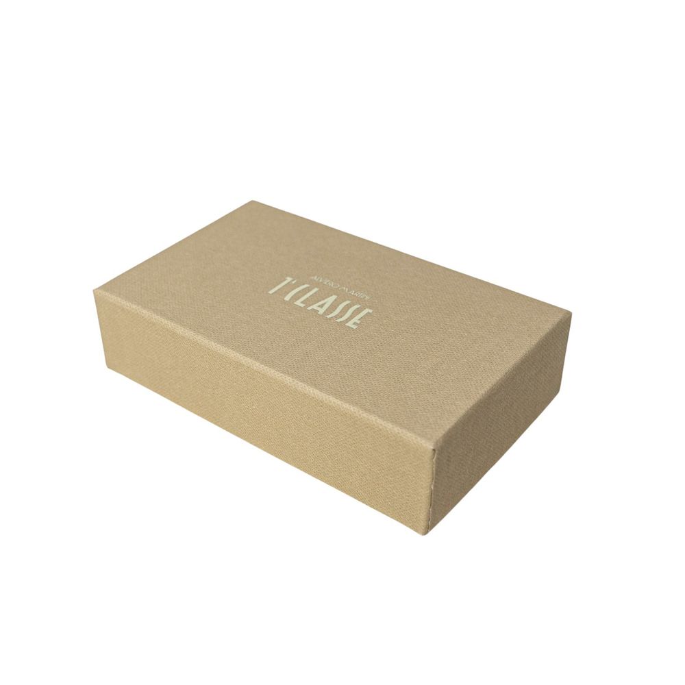 Beige lädernyckelring