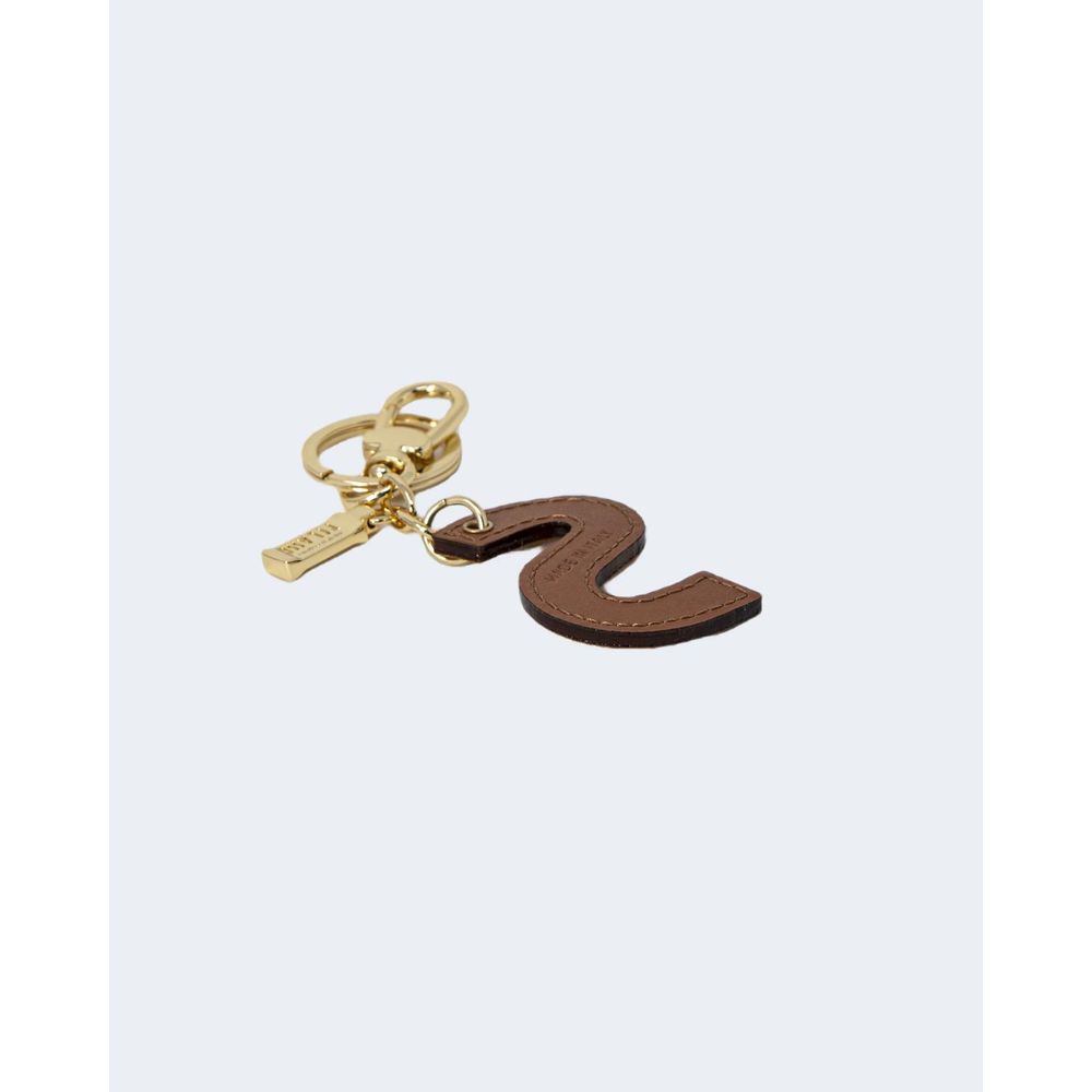 Beige bomullsnyckelring