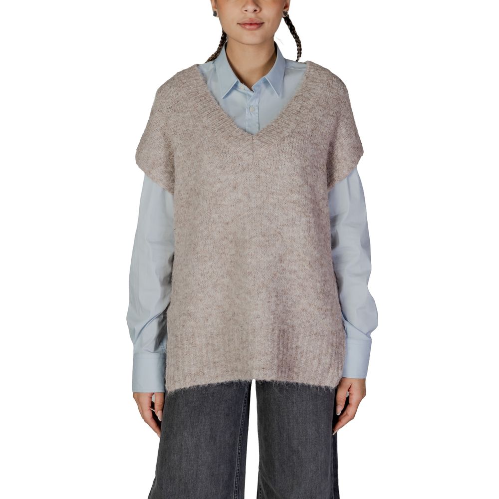 Beige tröja i återvunnen polyester