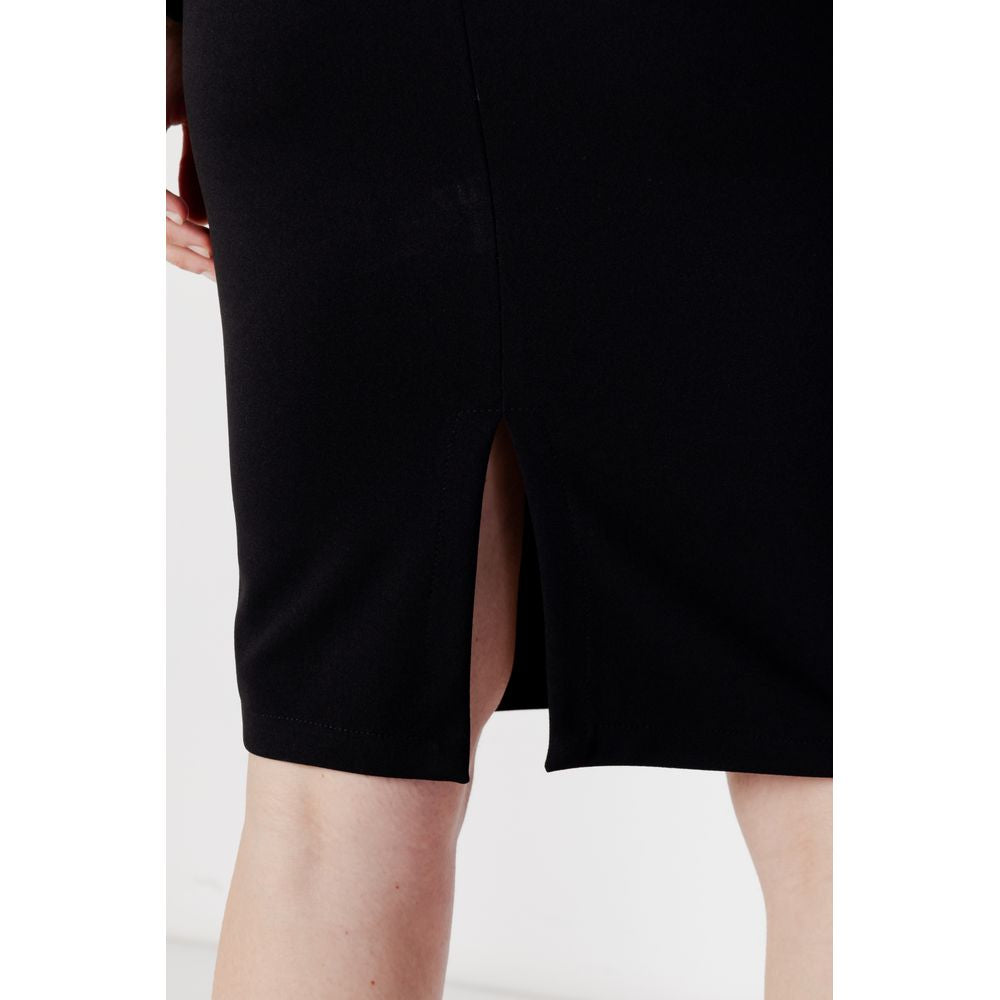 Svart polyester lång