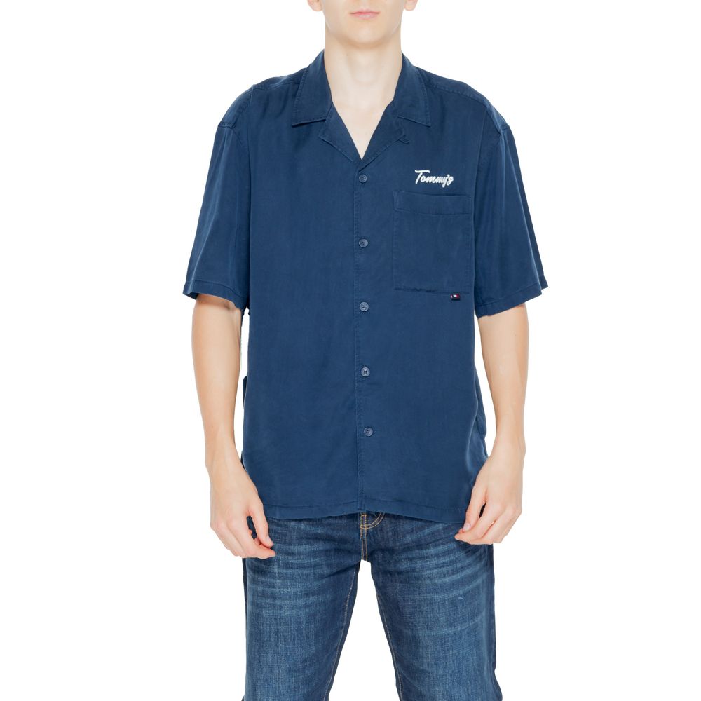 Tommy Hilfiger Jeans Blå Lyocell Kortärmad