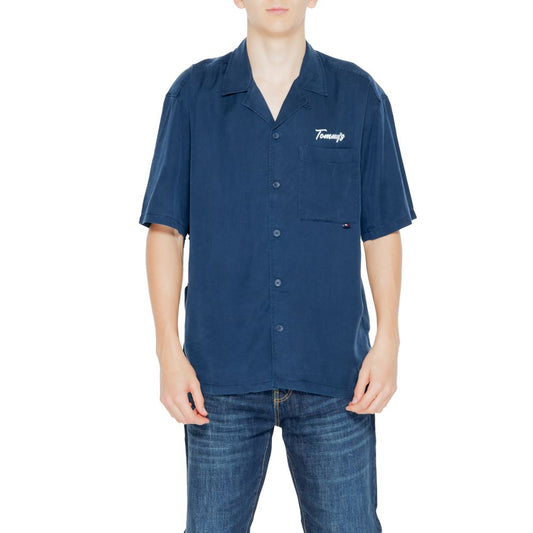 Tommy Hilfiger Jeans Blå Lyocell Kortärmad