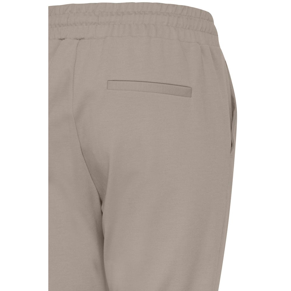 Beige polyesterbukser