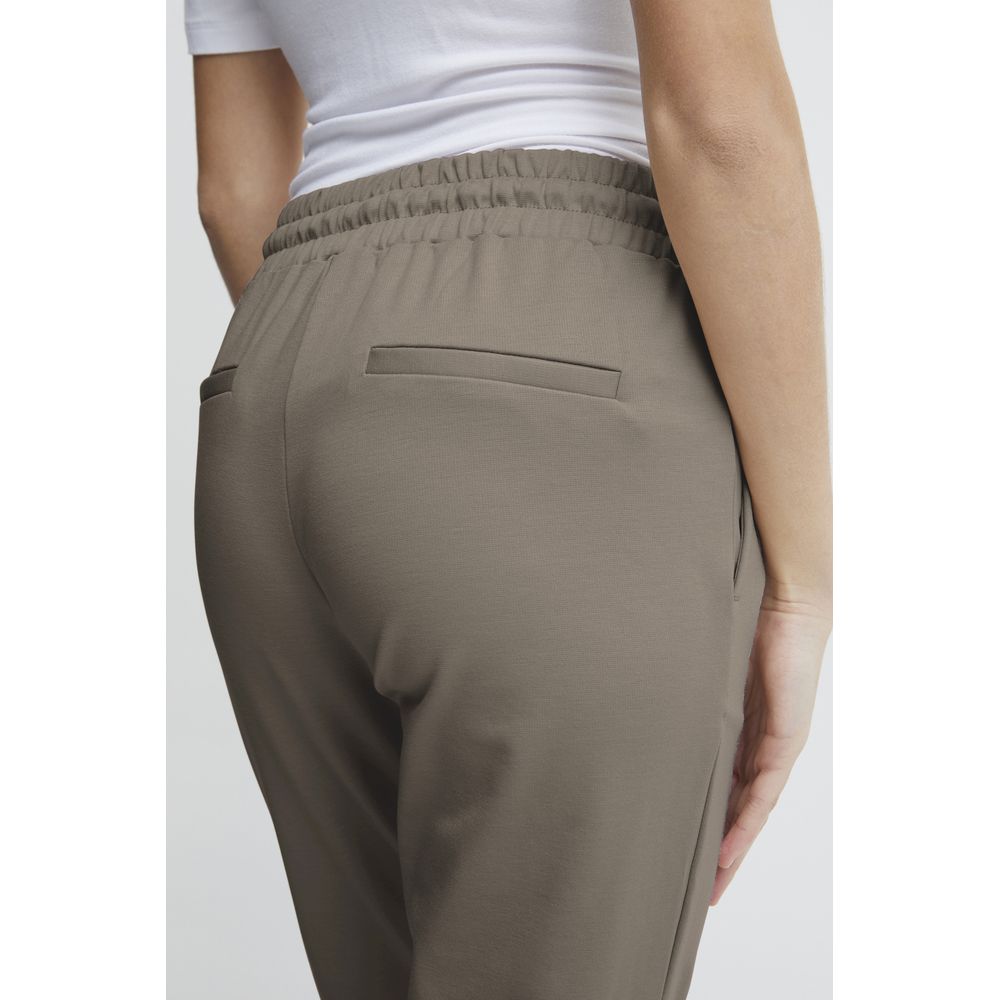 Beige polyesterbukser