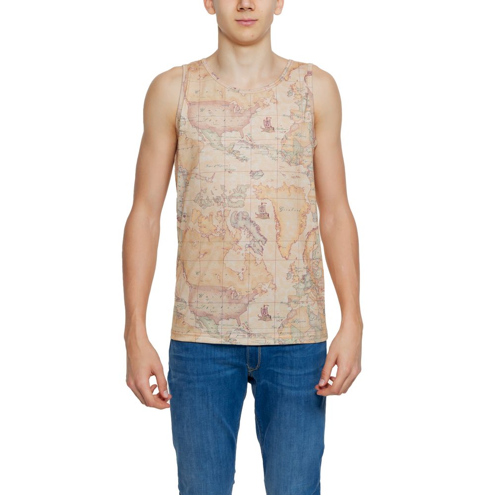 Beige polyester-tanktopp