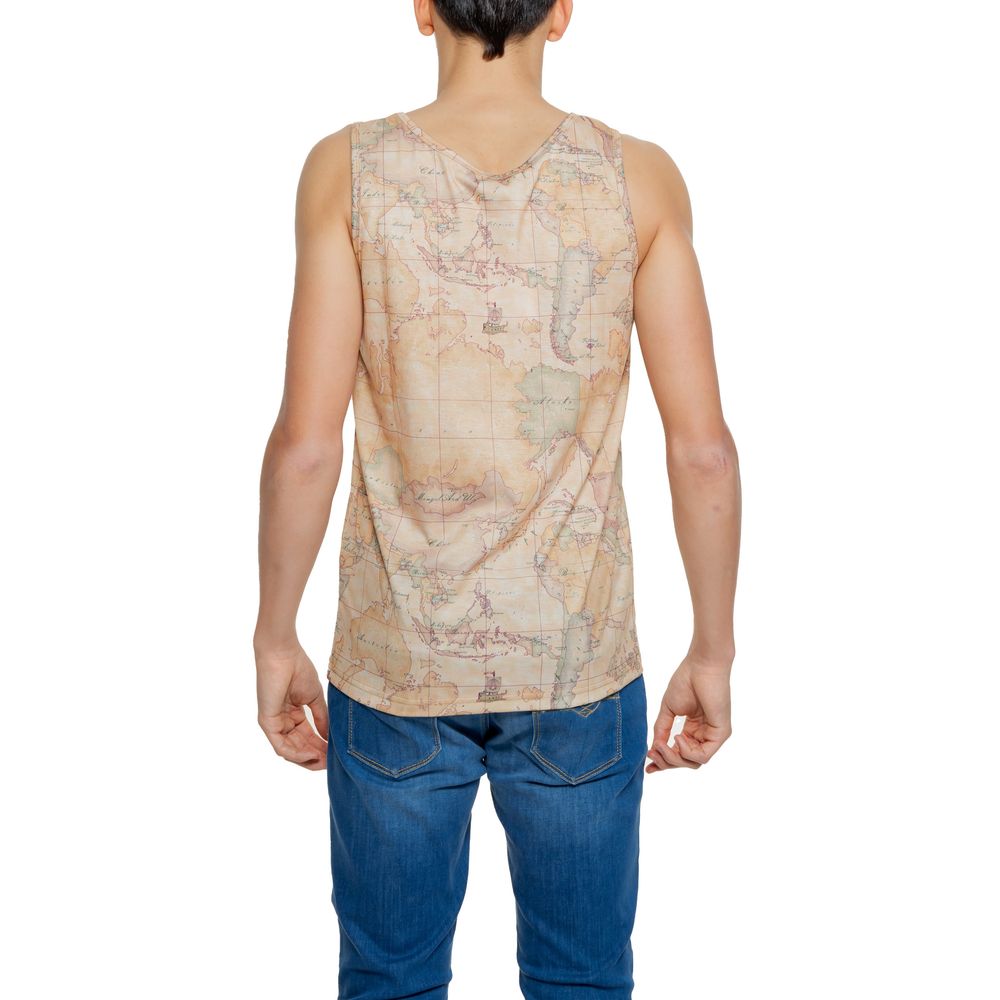 Beige polyester-tanktopp