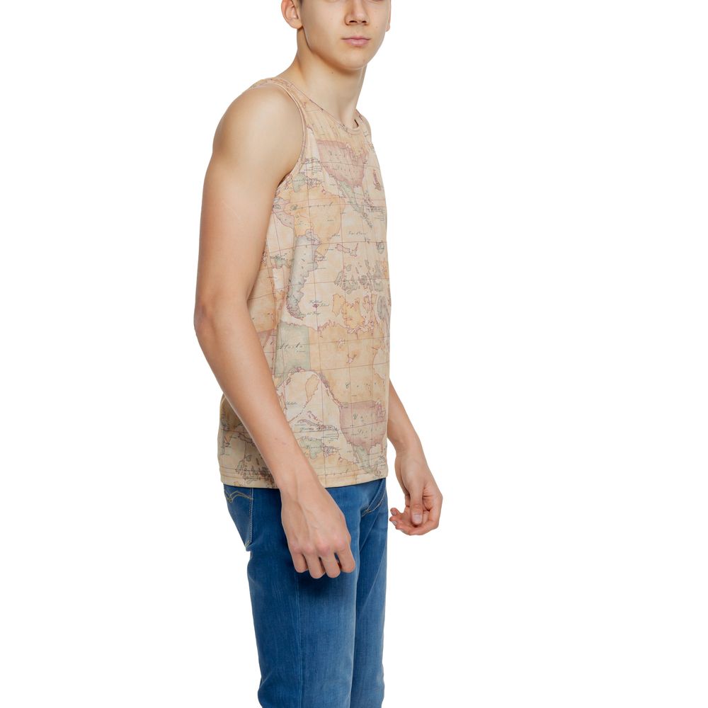 Beige polyester-tanktopp