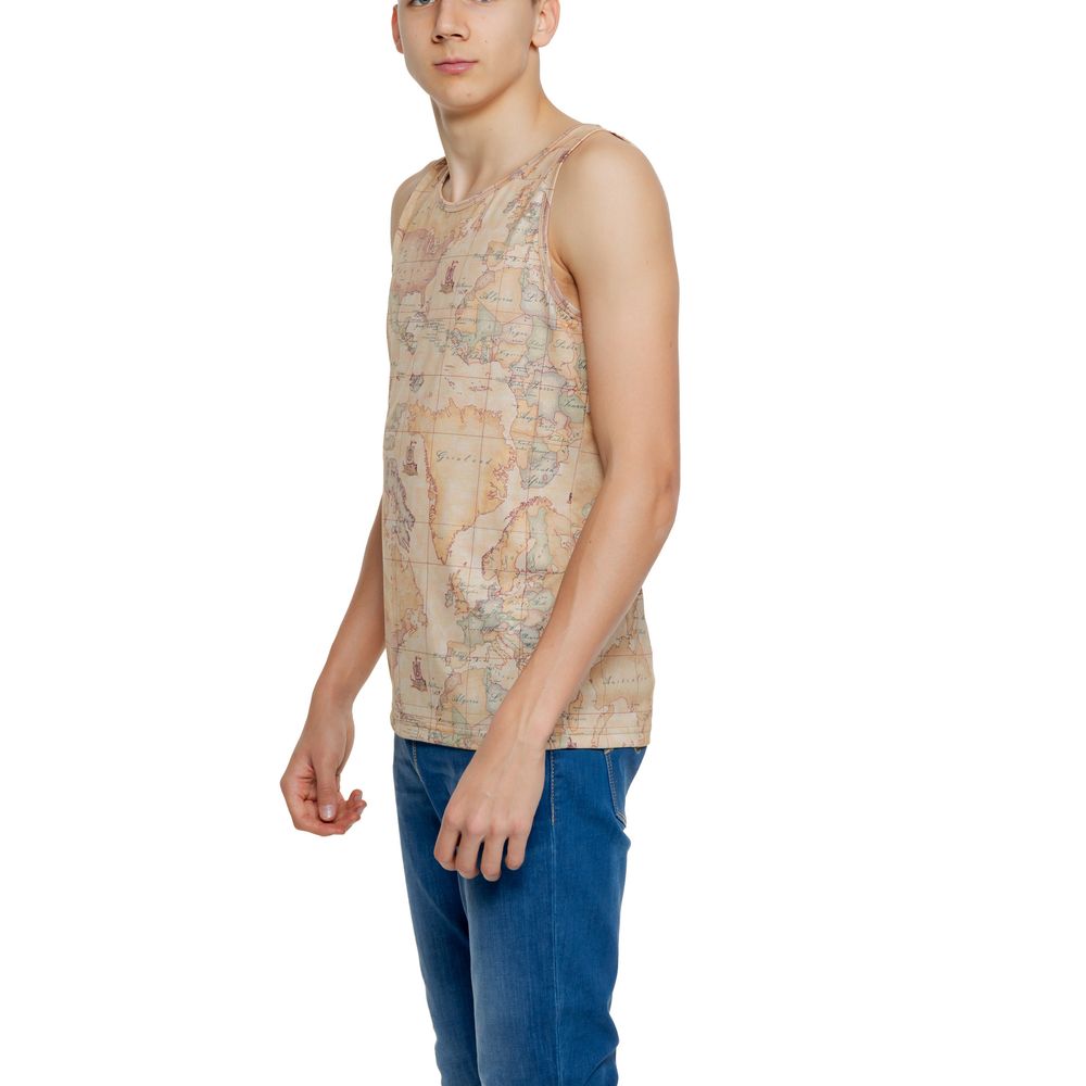 Beige polyester-tanktopp