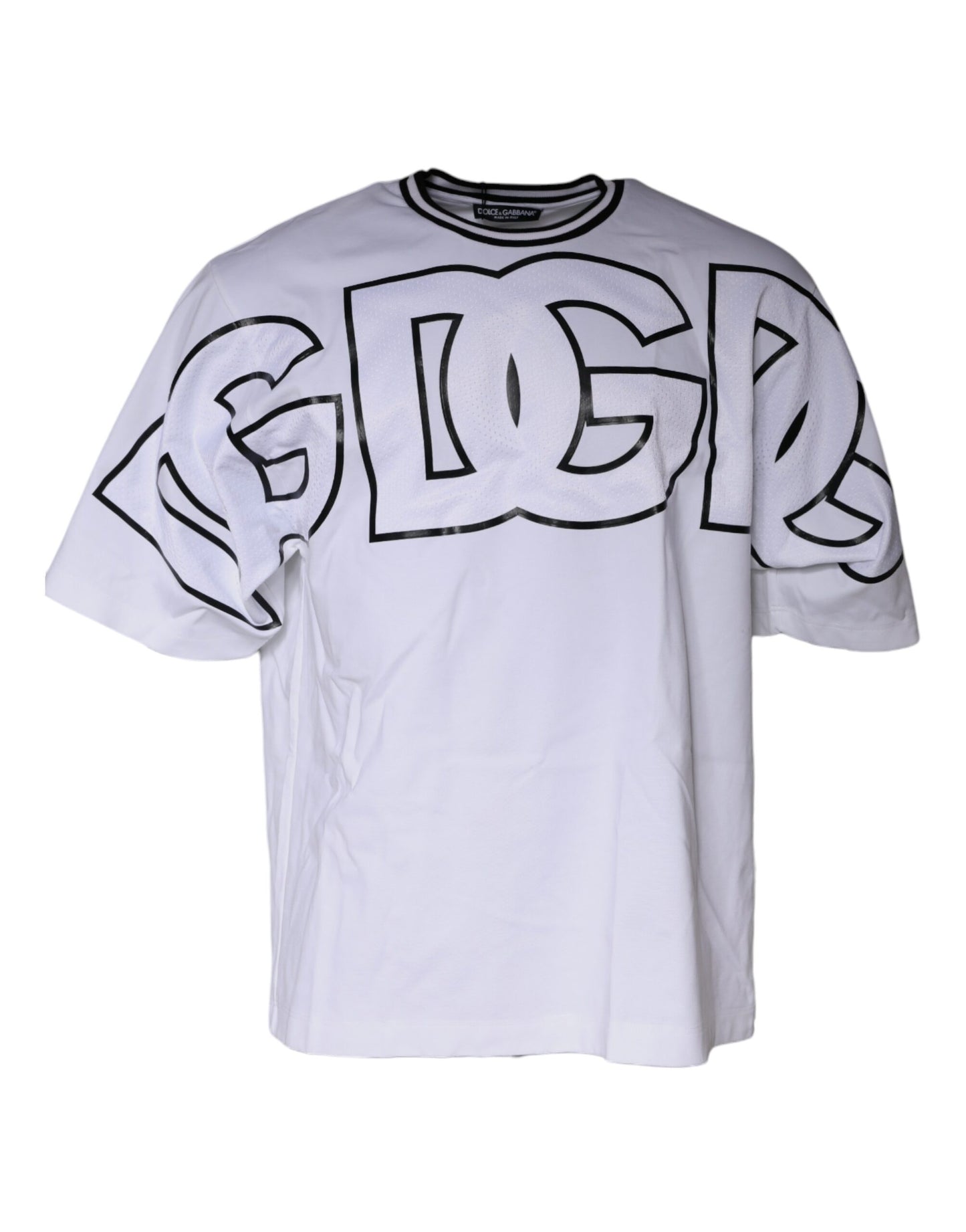 Dolce &amp; Gabbana Vit t-shirt med logotyptryck och rund halsringning