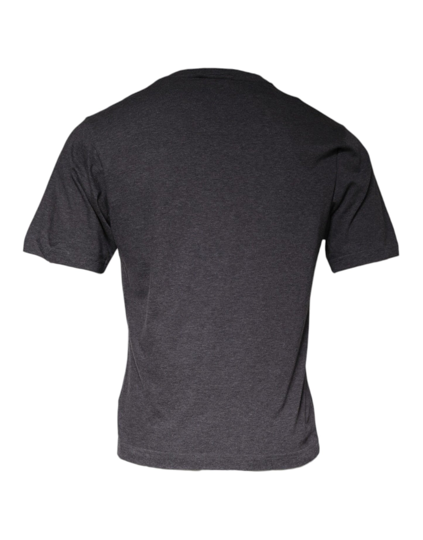 Dolce &amp; Gabbana grå t-shirt i bomull med rund hals och logotypmärke