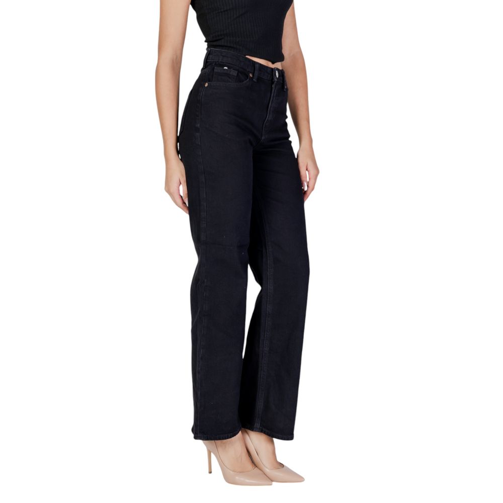Svarta bomullsmomjeans