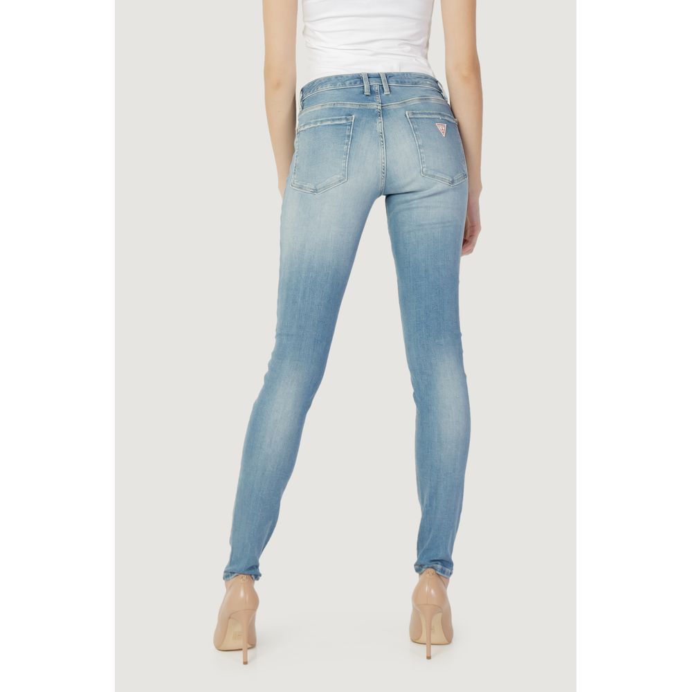 Blå bomulls skinny jeans