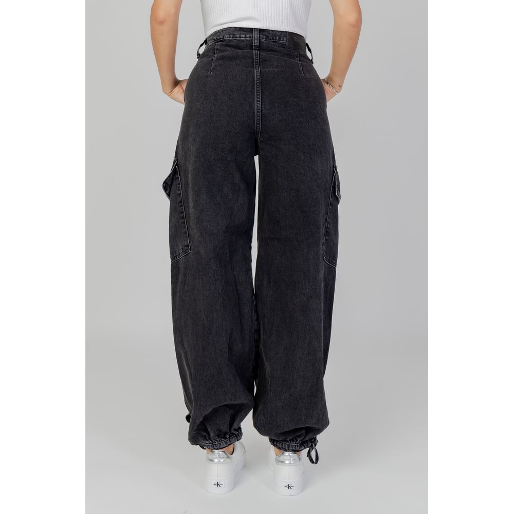 Svarte boyfriend-jeans i bomull