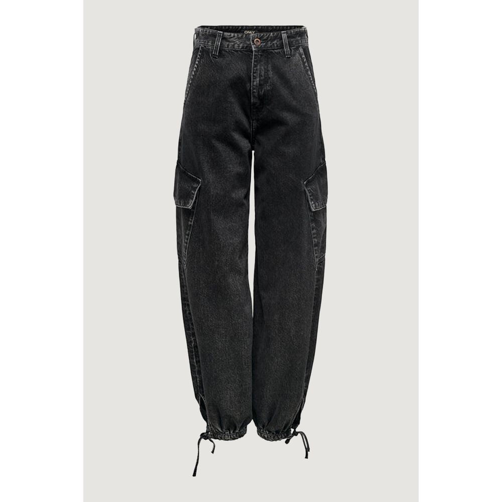 Svarte boyfriend-jeans i bomull