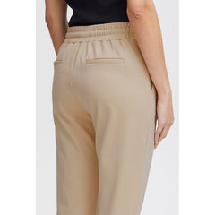 ICHI Beige Polyester Pants