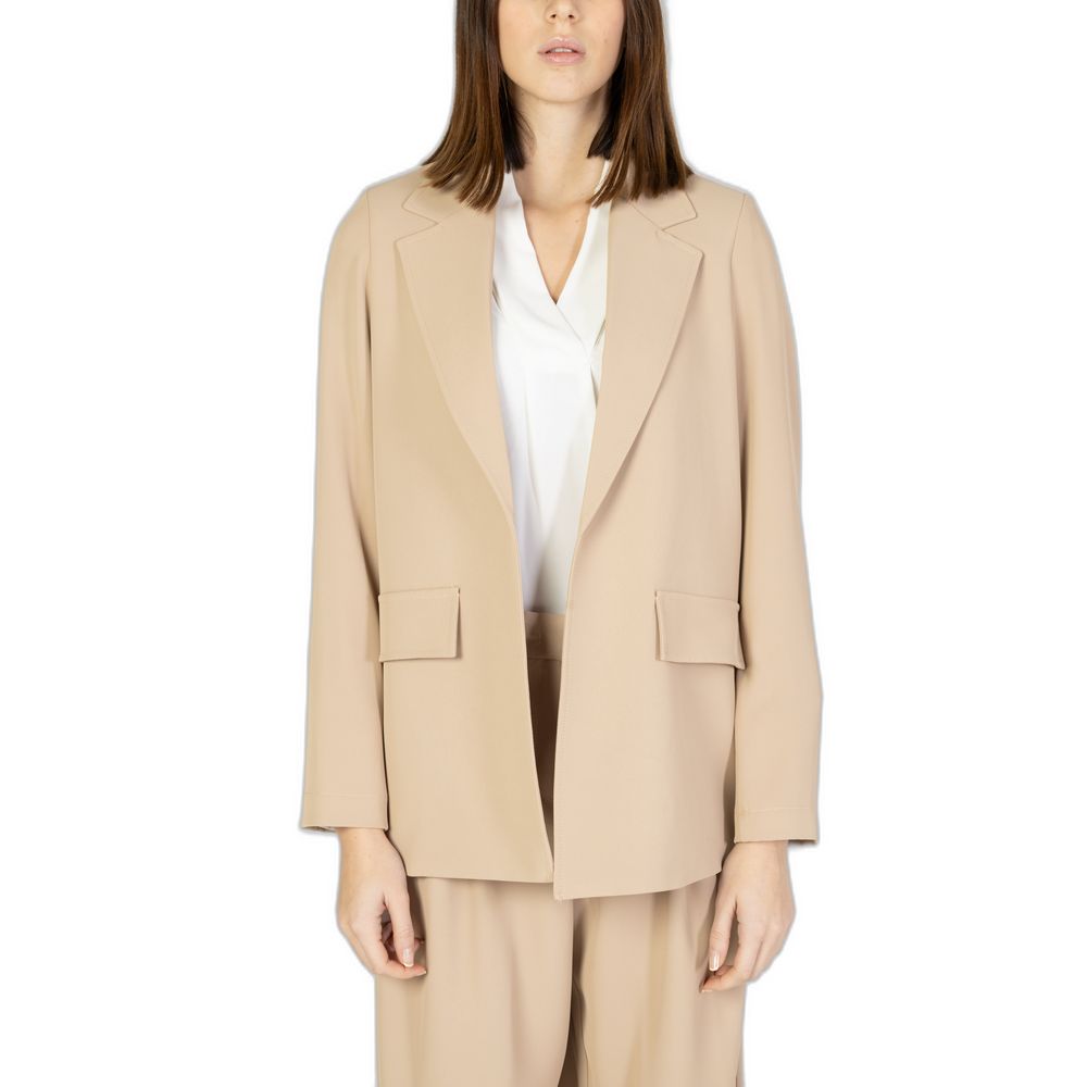 Beige polyesterkavaj