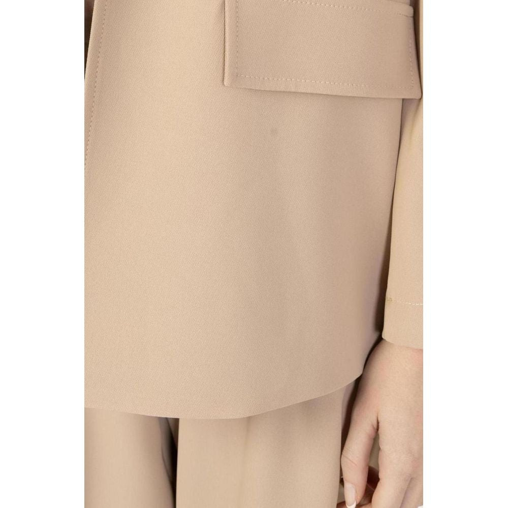 Beige polyesterkavaj