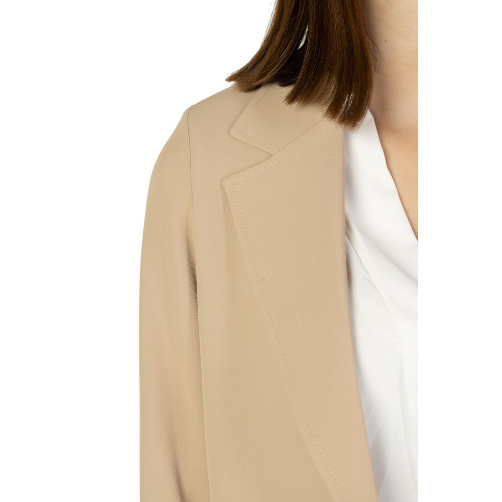 Beige polyesterkavaj