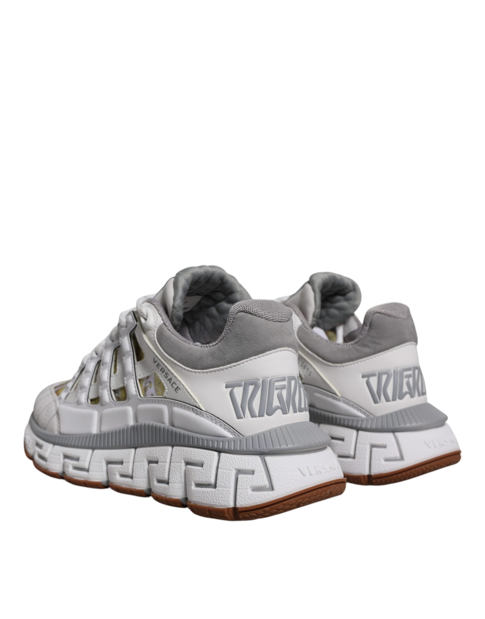 Hvite Trigreca Barocco-trykk Lave Sneakers Sko