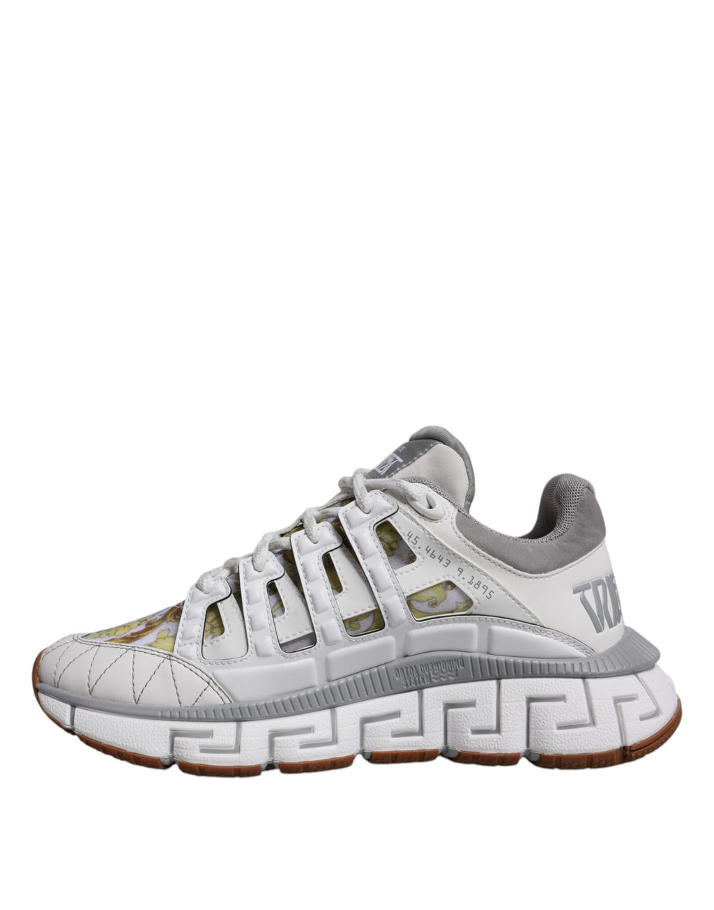 Hvite Trigreca Barocco-trykk Lave Sneakers Sko