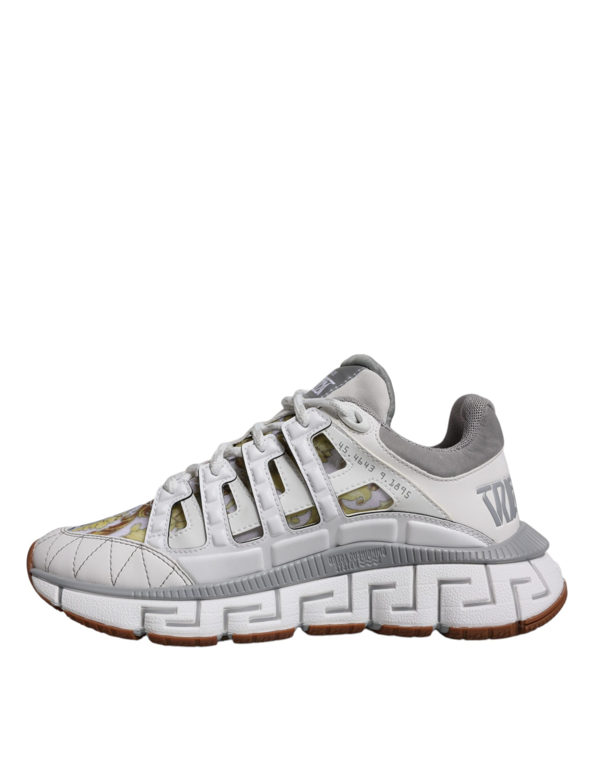 Hvite Trigreca Barocco-trykk Lave Sneakers Sko