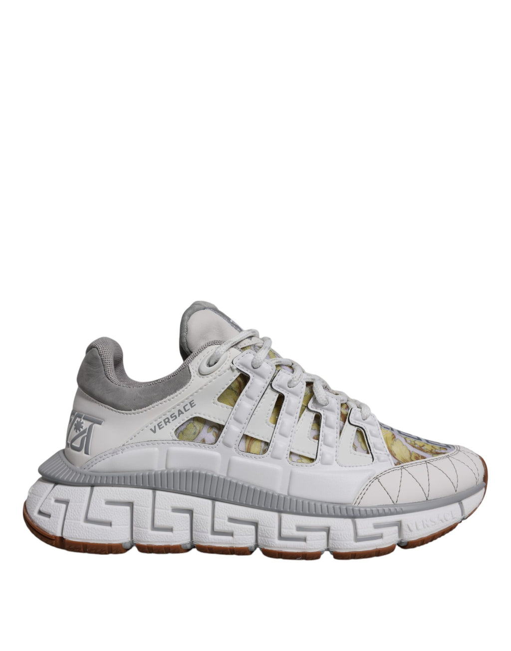 Hvite Trigreca Barocco-trykk Lave Sneakers Sko
