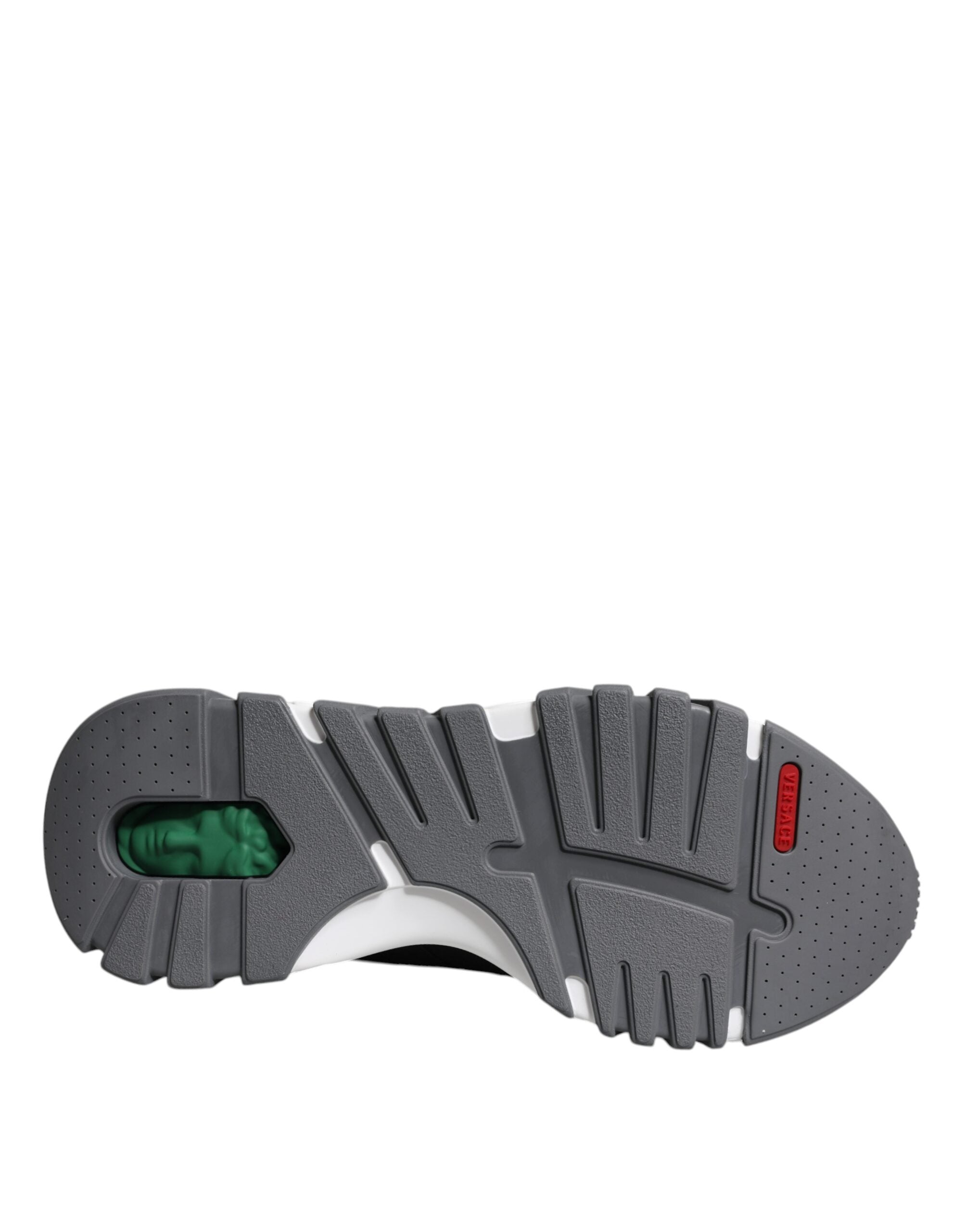 Svarte neopren-sneakers i skinn med lave topper og Squalo-sko