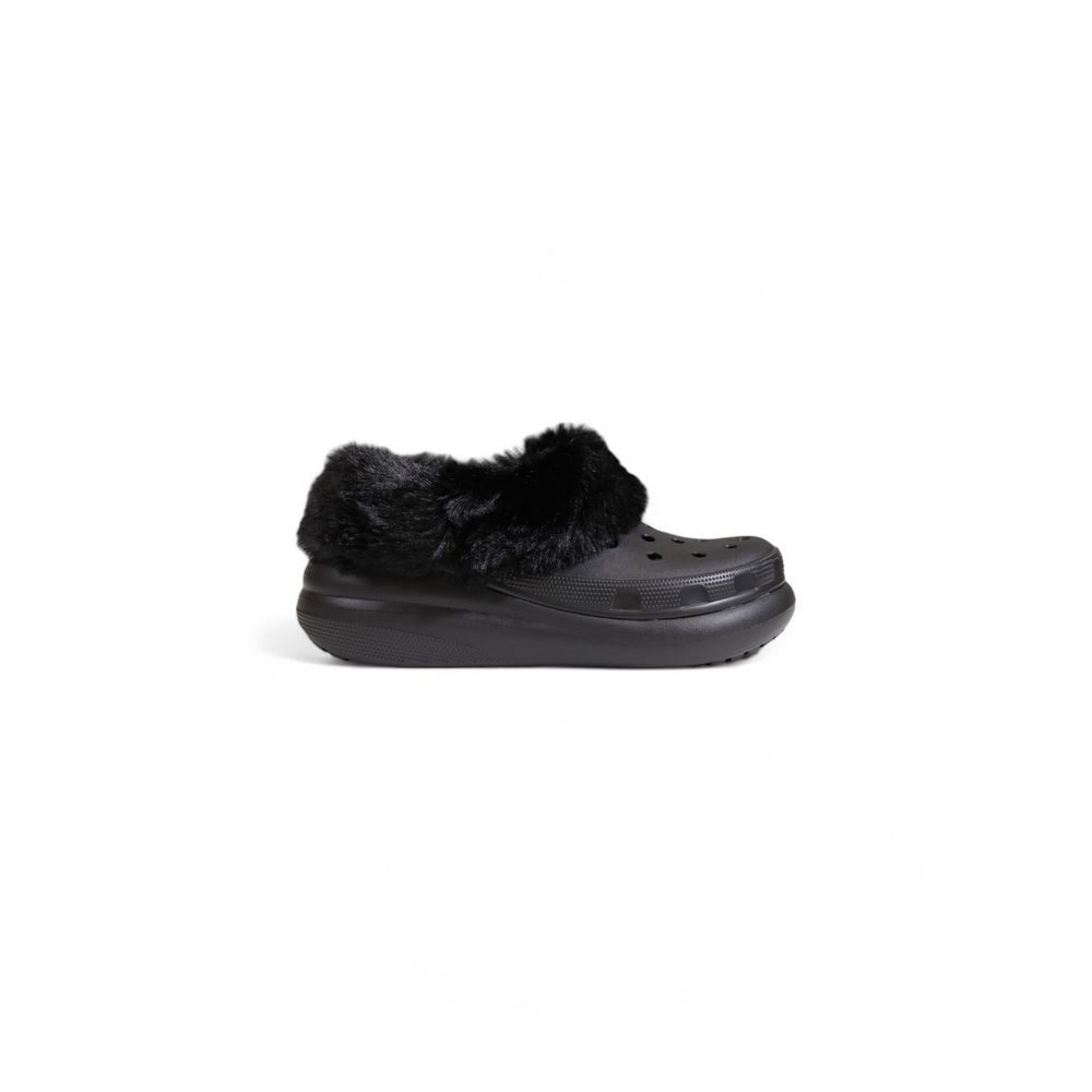 Svart syntetisk sandal