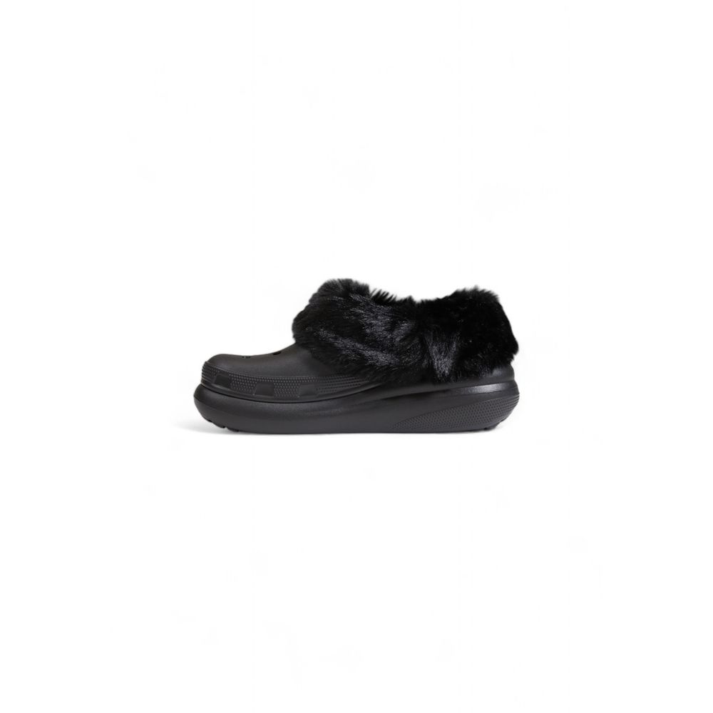 Svart syntetisk sandal