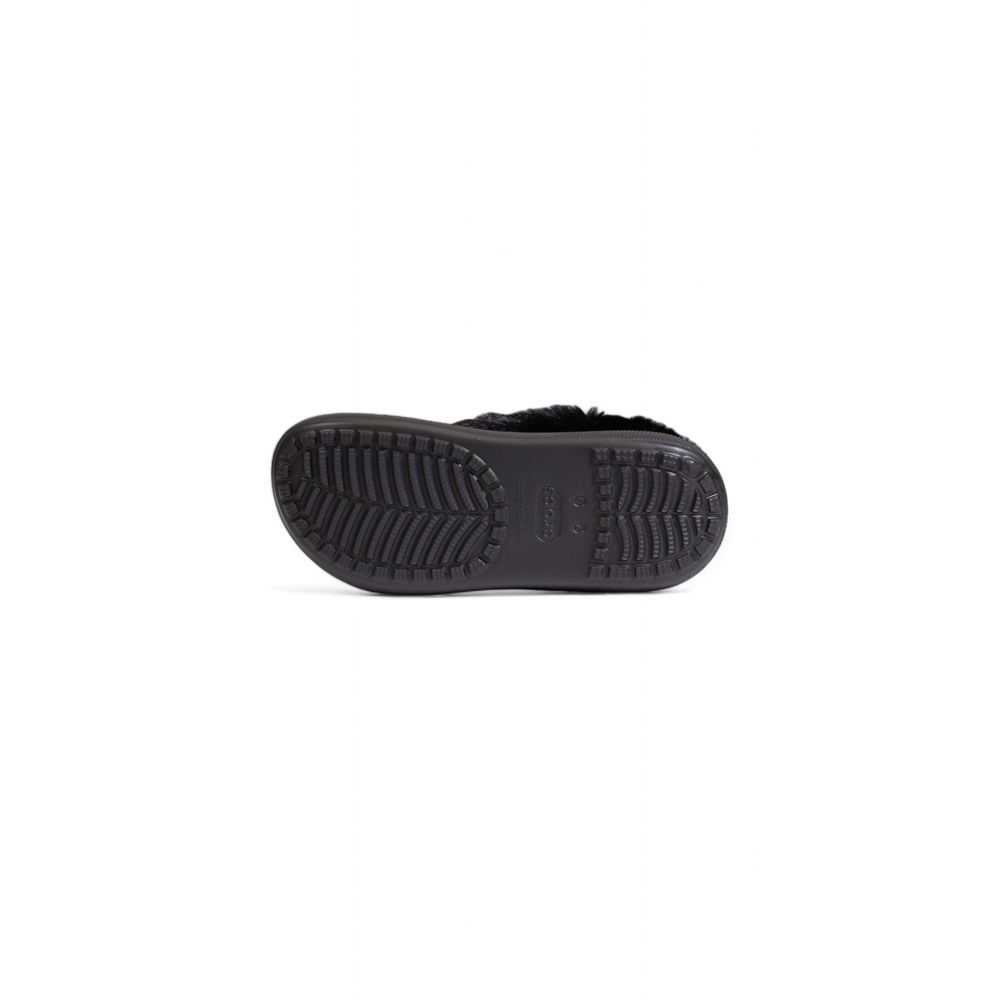 Svart syntetisk sandal