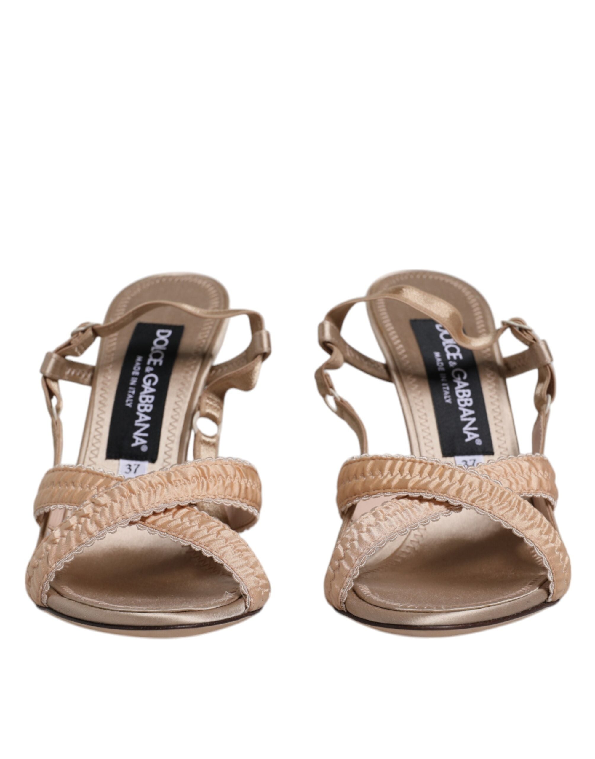 Beige Keira Slingback Heels Sandaler Sko