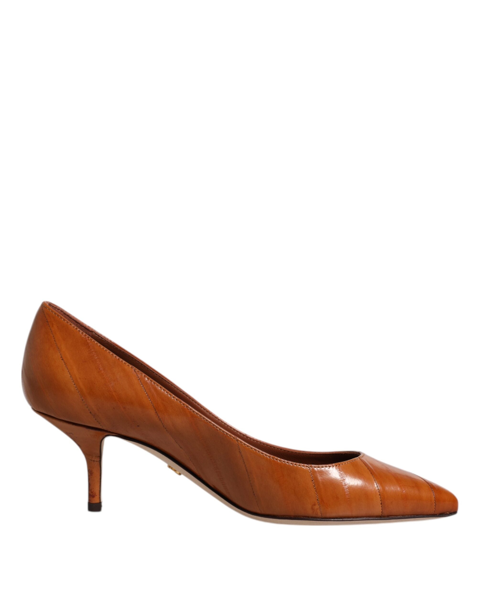 Bruna Läder Kitten Heels Pumps Skor