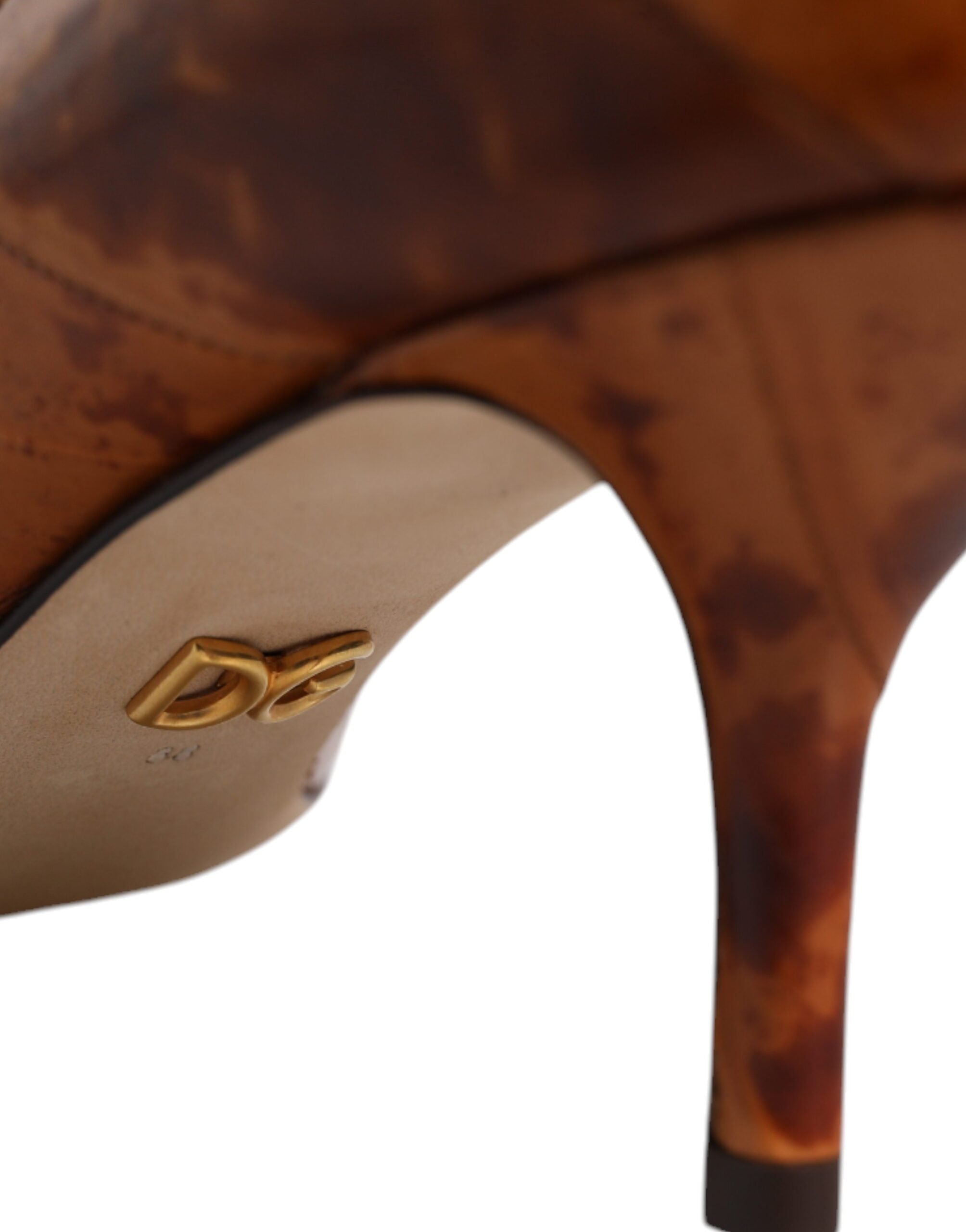 Bruna Läder Kitten Heels Pumps Skor