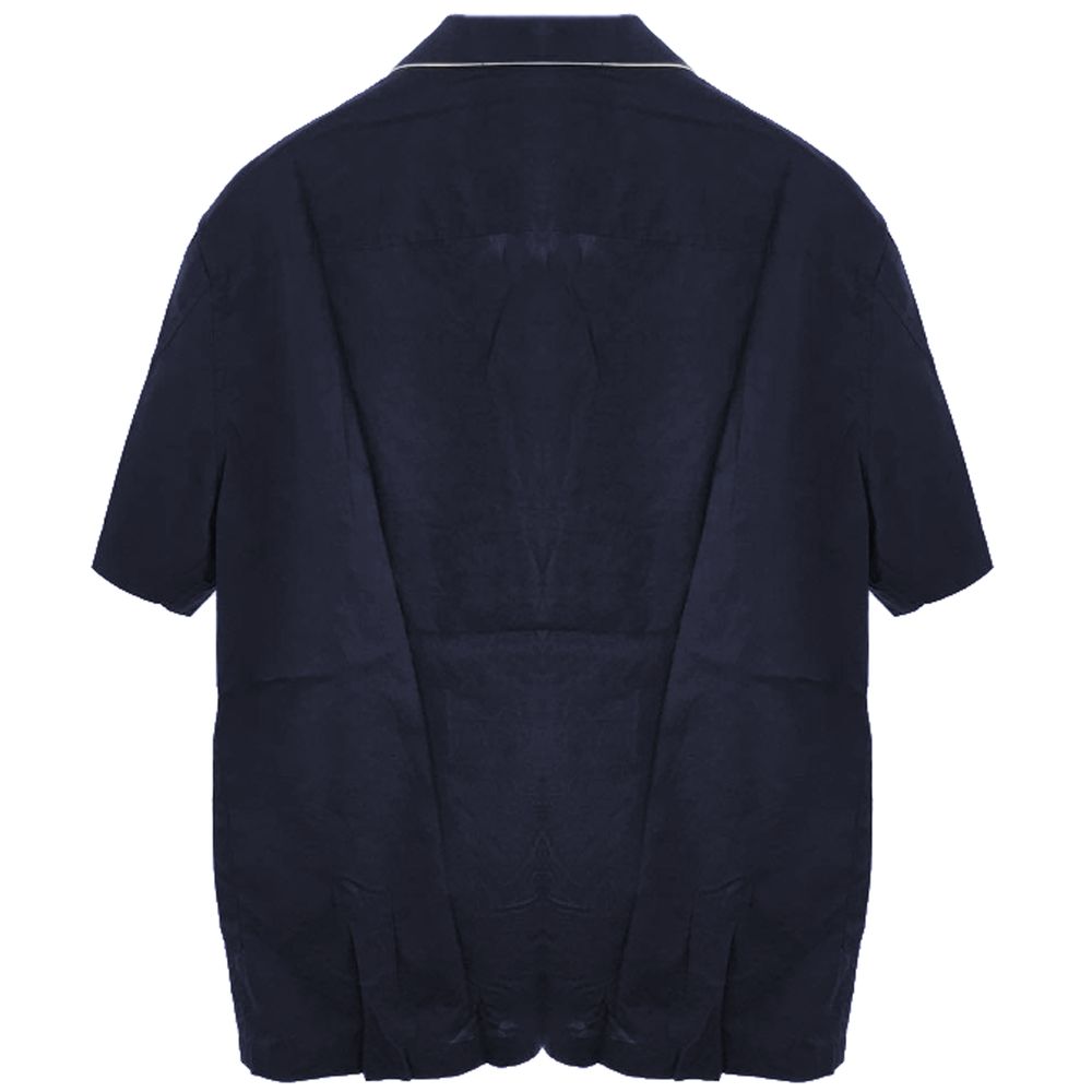 Emporio Armani Blå Bomullsskjorta