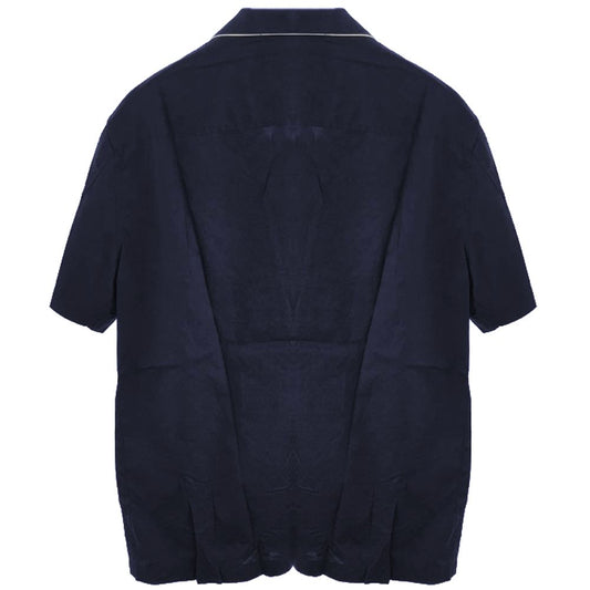 Emporio Armani Blå Bomullsskjorta