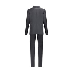 Dsquared² Black Fleece Wool Two-Piece Suit