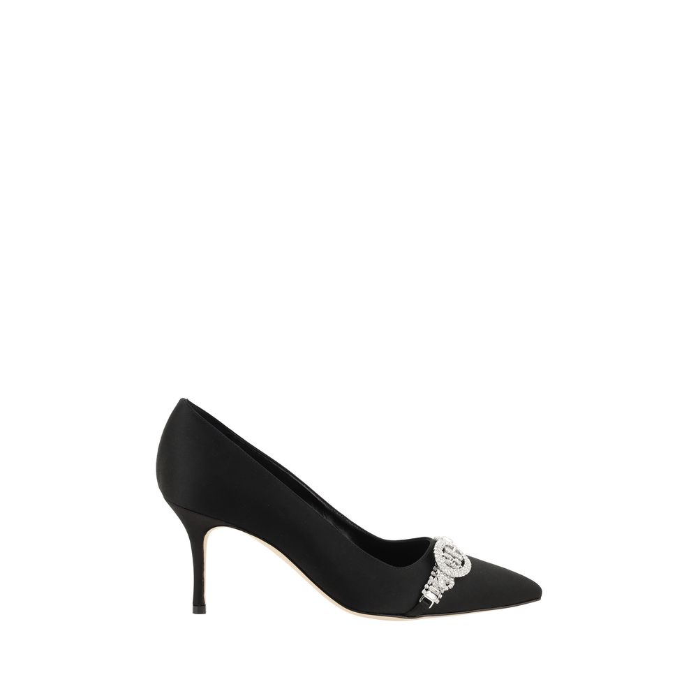 Svarta Asapump Satin Pumps