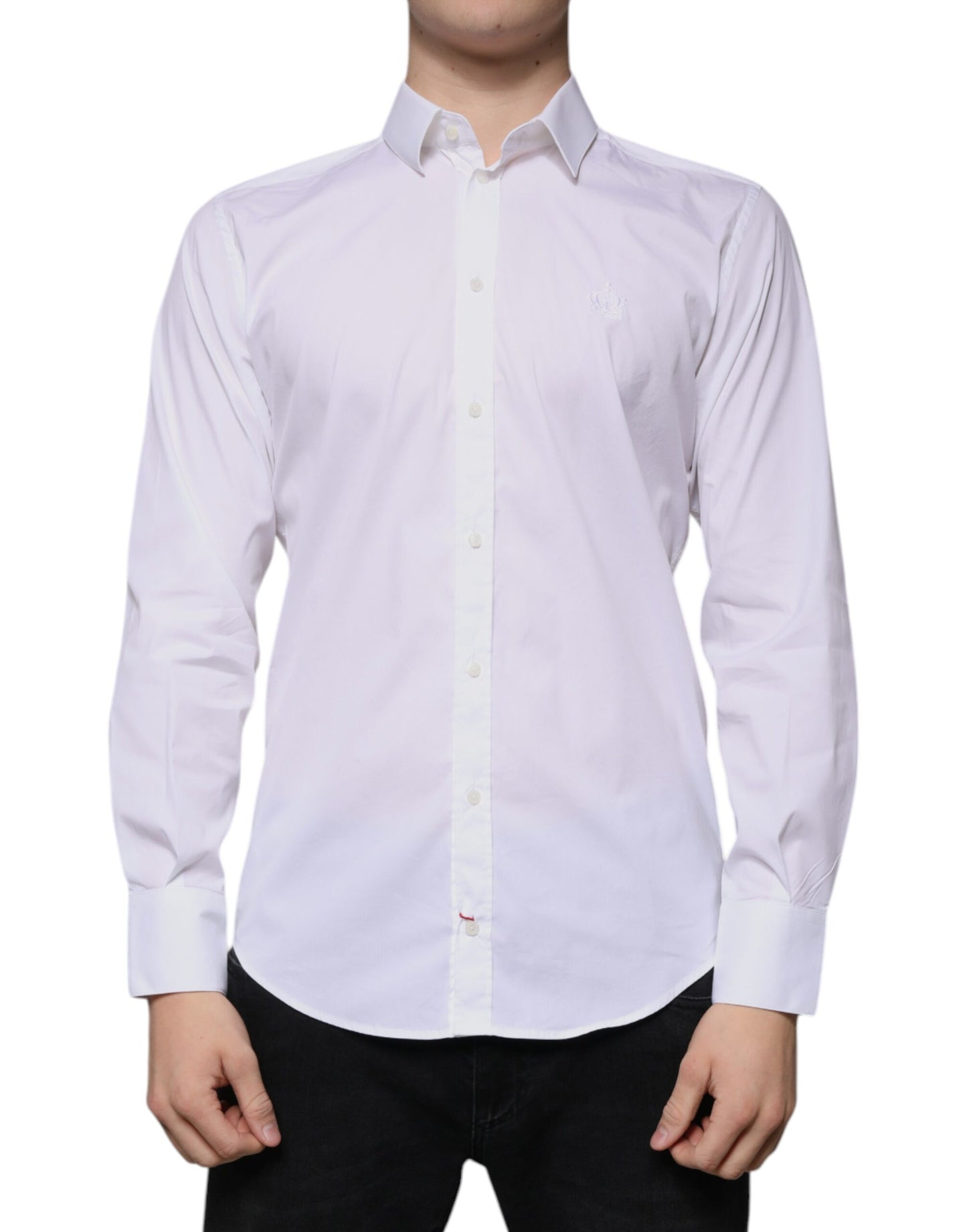 Dolce &amp; Gabbana Vit bomullsblandad herrskjorta MARTINI