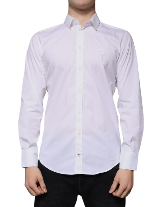 Dolce &amp; Gabbana Vit bomullsblandad herrskjorta MARTINI