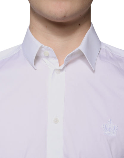 Dolce &amp; Gabbana Vit bomullsblandad herrskjorta MARTINI