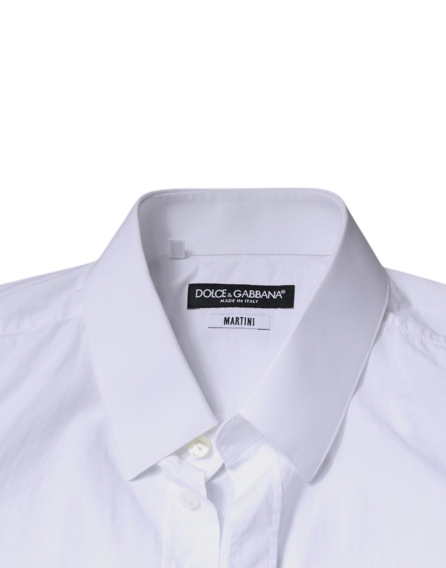Dolce &amp; Gabbana Vit bomullsskjorta i slim fit MARTINI för män