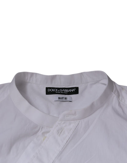 Dolce &amp; Gabbana Vit bomullsskjorta med smal passform MARTINI