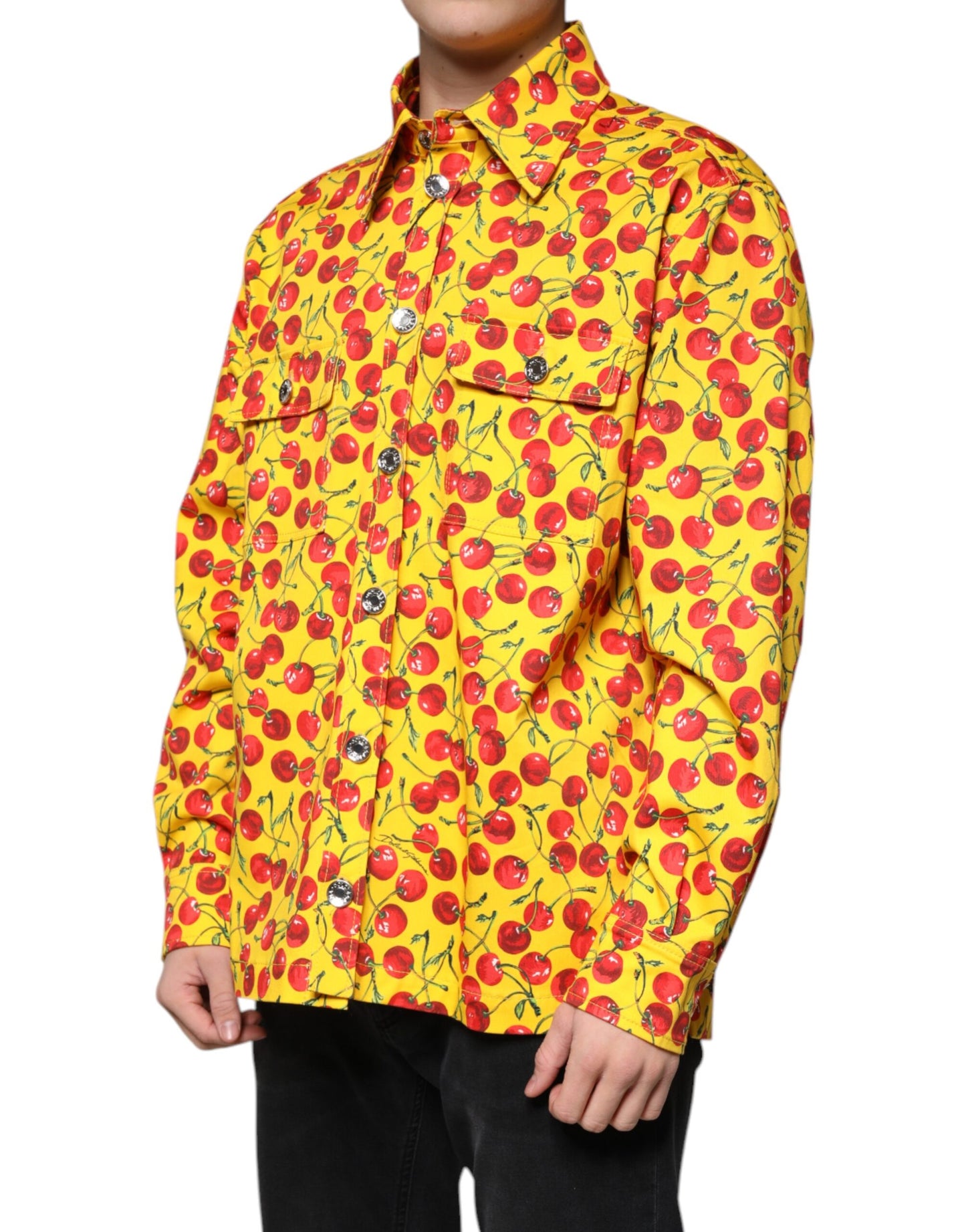 Dolce &amp; Gabbana Gul Körsbärsskjorta Herr Casual