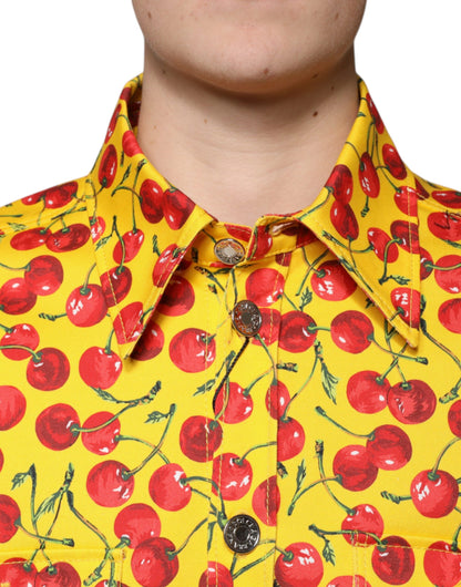 Dolce &amp; Gabbana Gul Körsbärsskjorta Herr Casual