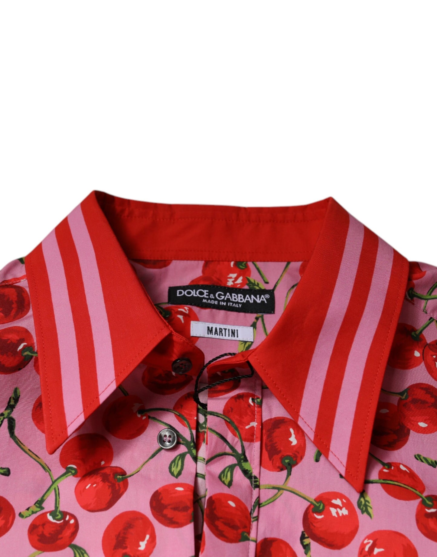 Dolce &amp; Gabbana Rosa Körsbärsbomull Formell MARTINI Klänningskjorta