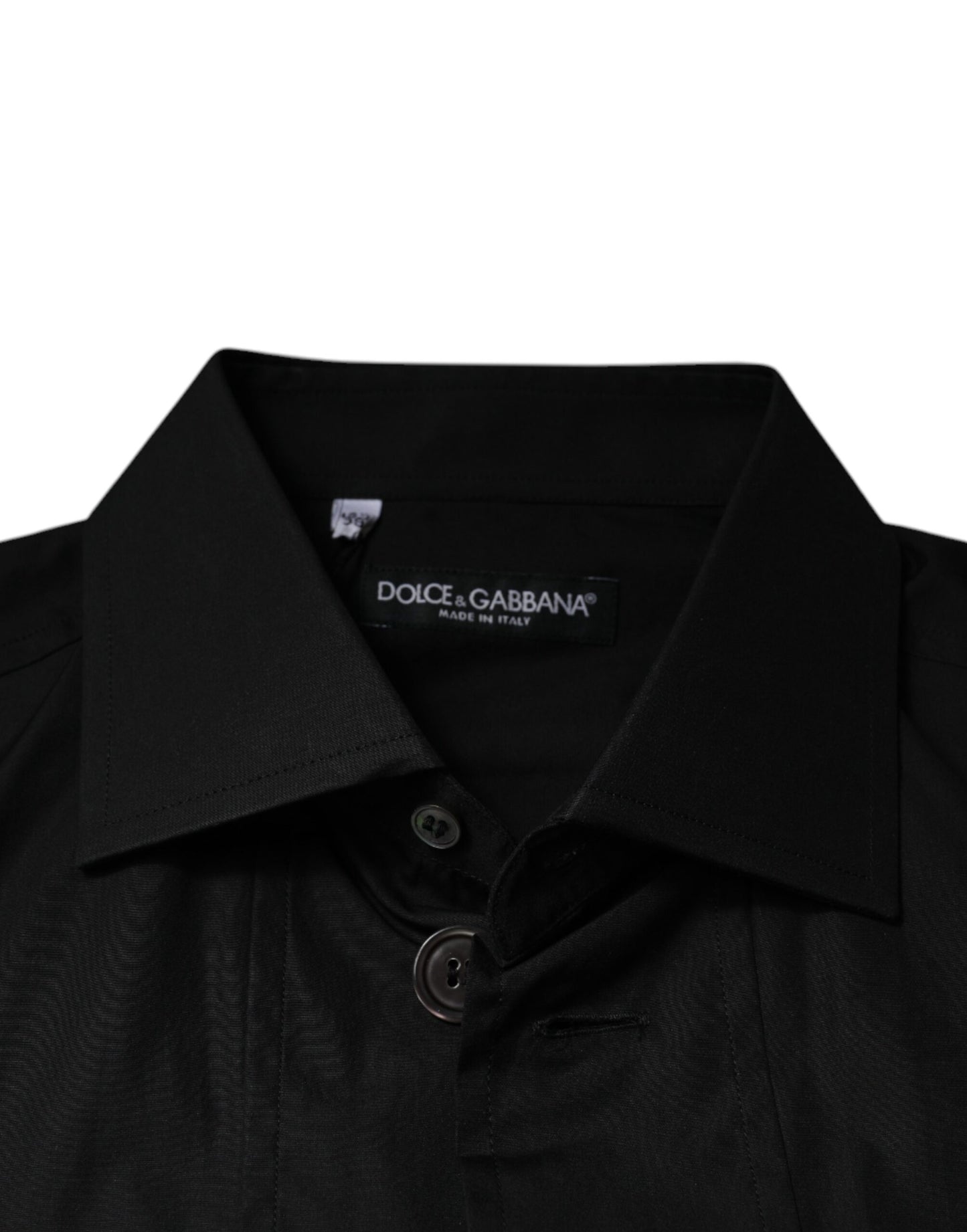 Dolce &amp; Gabbana Svart Bomulls Formell Långärmad Klänningskjorta