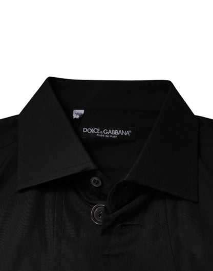 Dolce &amp; Gabbana Svart Bomulls Formell Långärmad Klänningskjorta