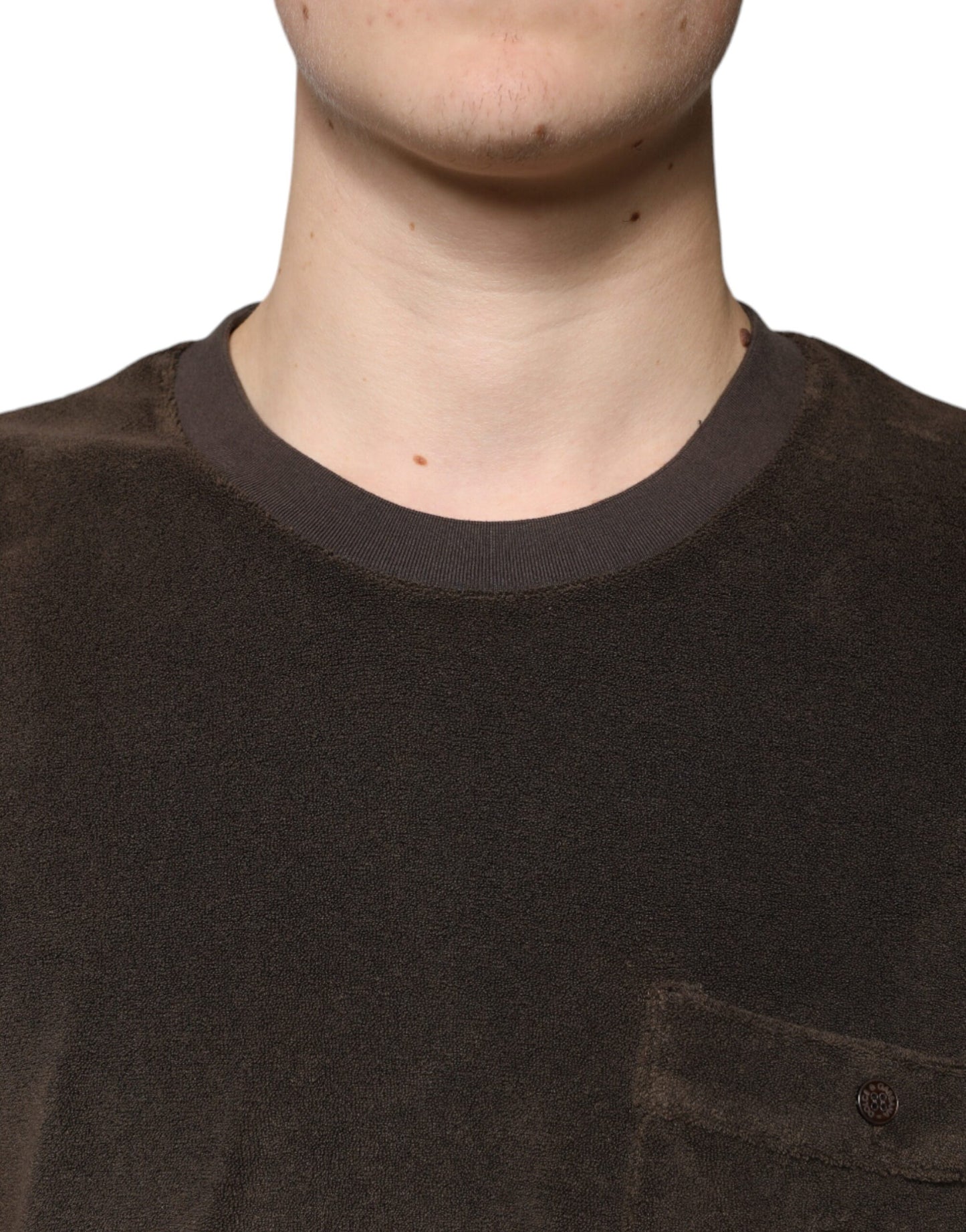 Dolce &amp; Gabbana Brun Bomulls-T-shirt Med Rund Hals Och Korta Ärmar